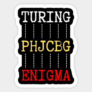 Turing and Enigma Sticker